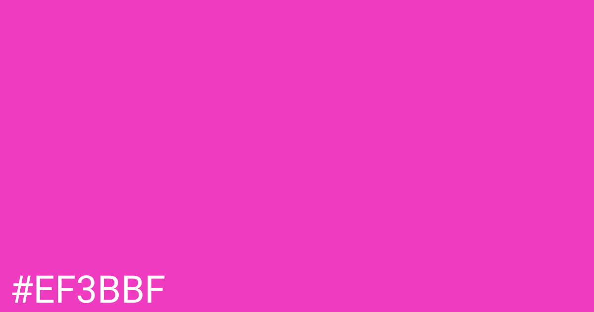 Hex color #ef3bbf graphic