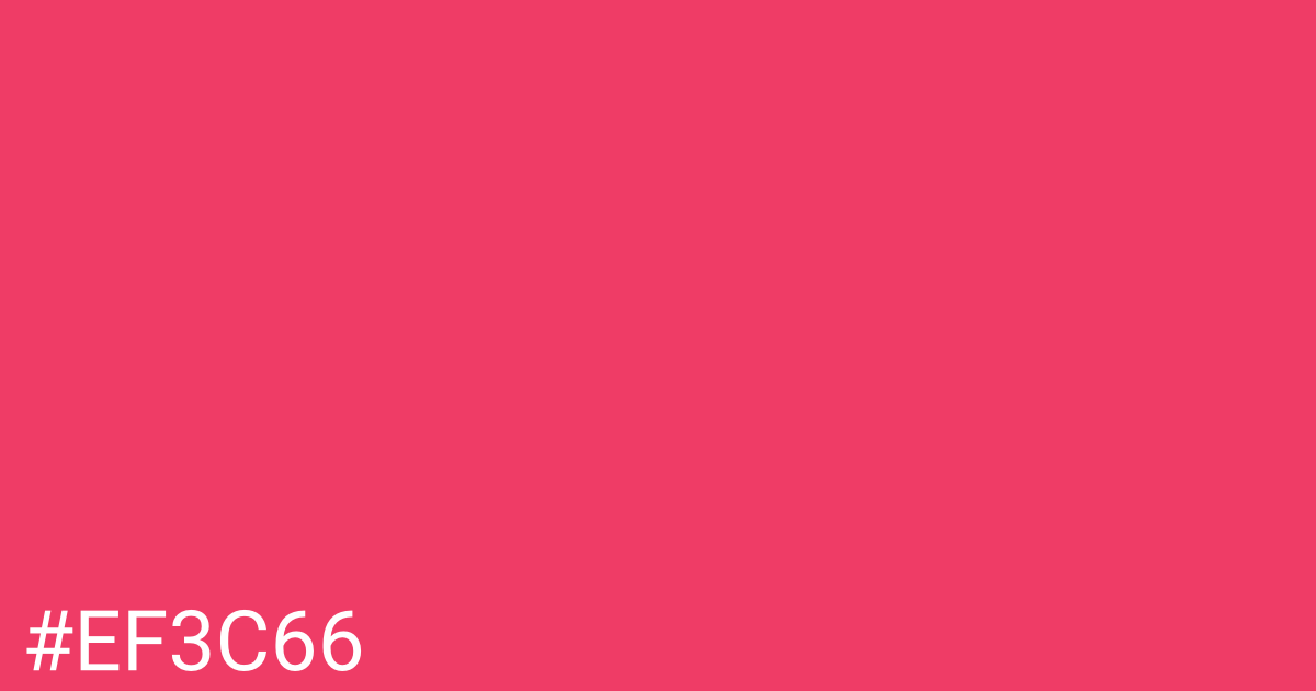 Hex color #ef3c66 graphic