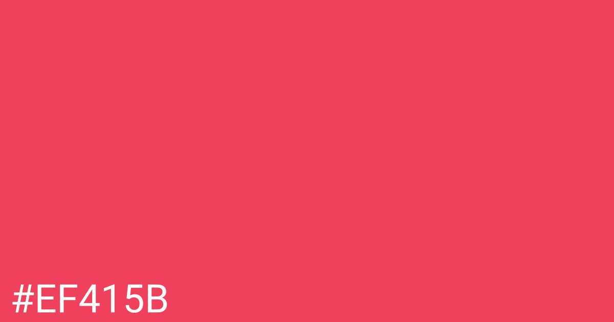 Hex color #ef415b graphic