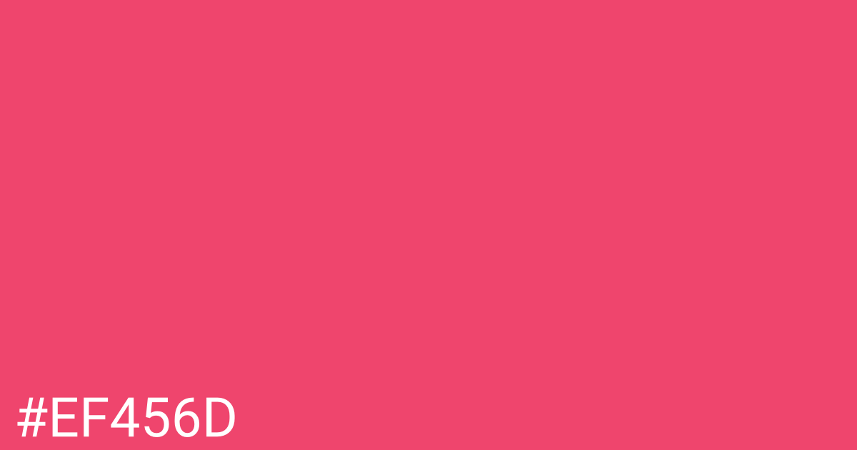 Hex color #ef456d graphic