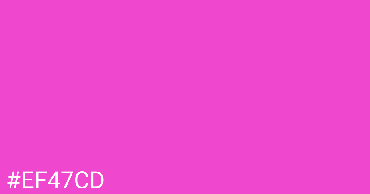 Hex color #ef47cd graphic