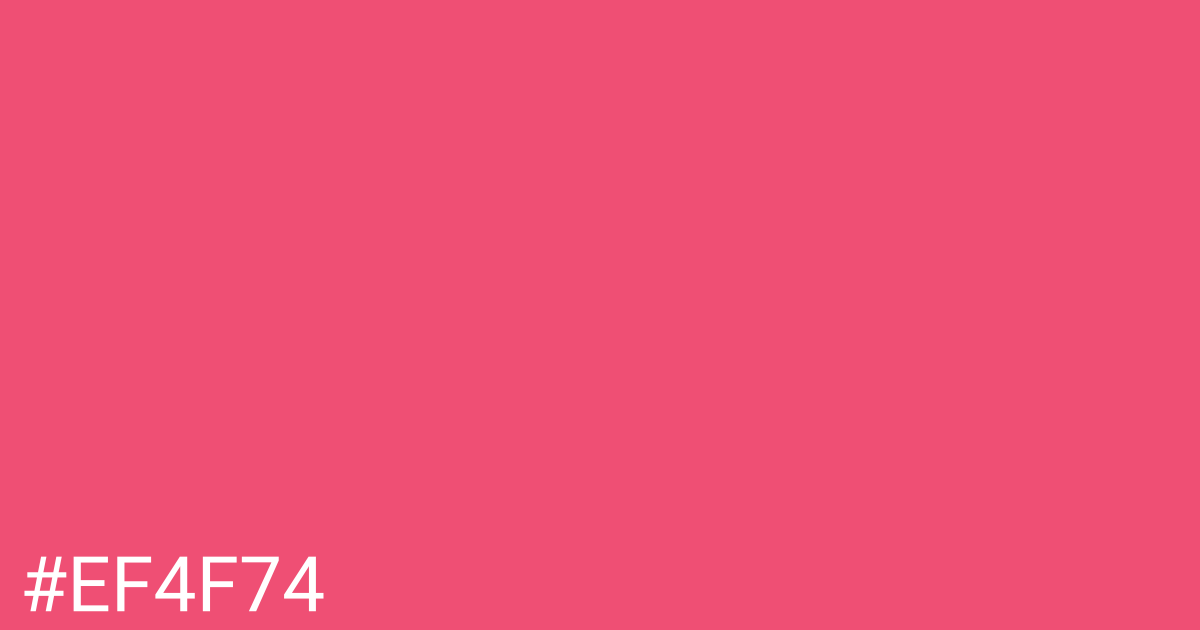 Hex color #ef4f74 graphic