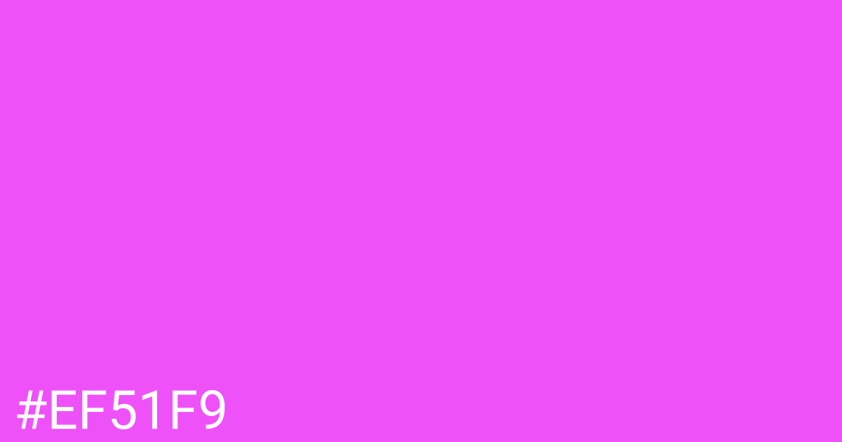 Hex color #ef51f9 graphic