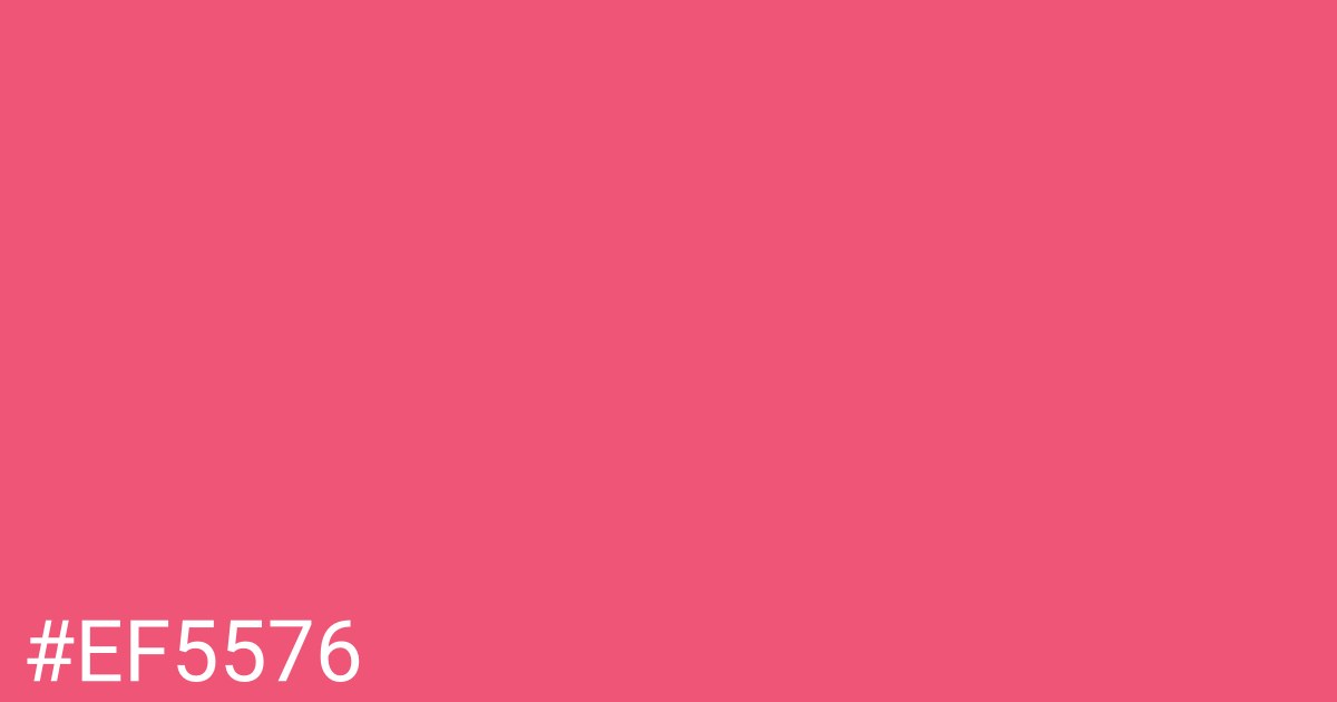 Hex color #ef5576 graphic