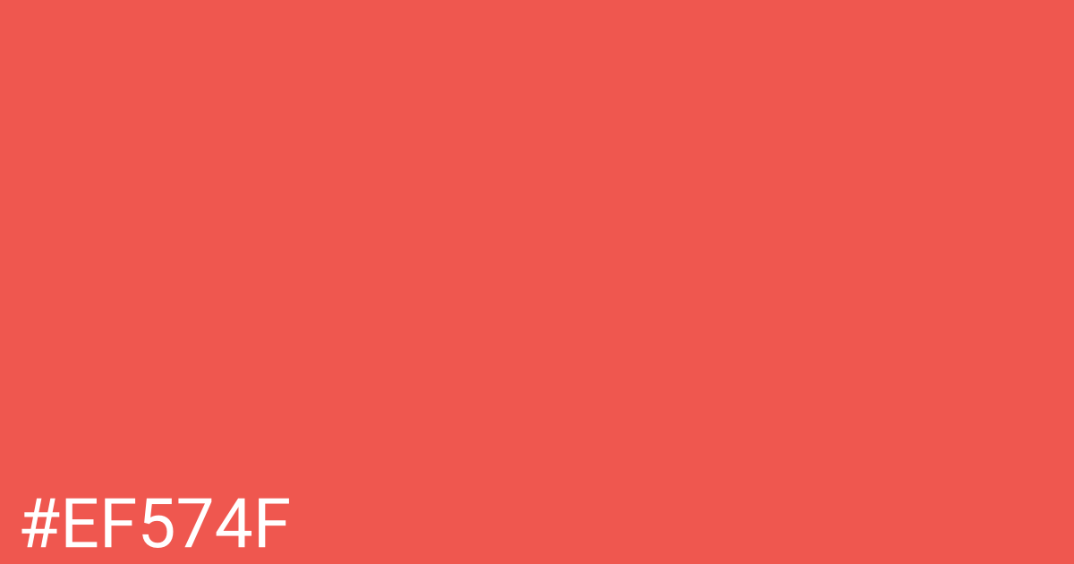 Hex color #ef574f graphic