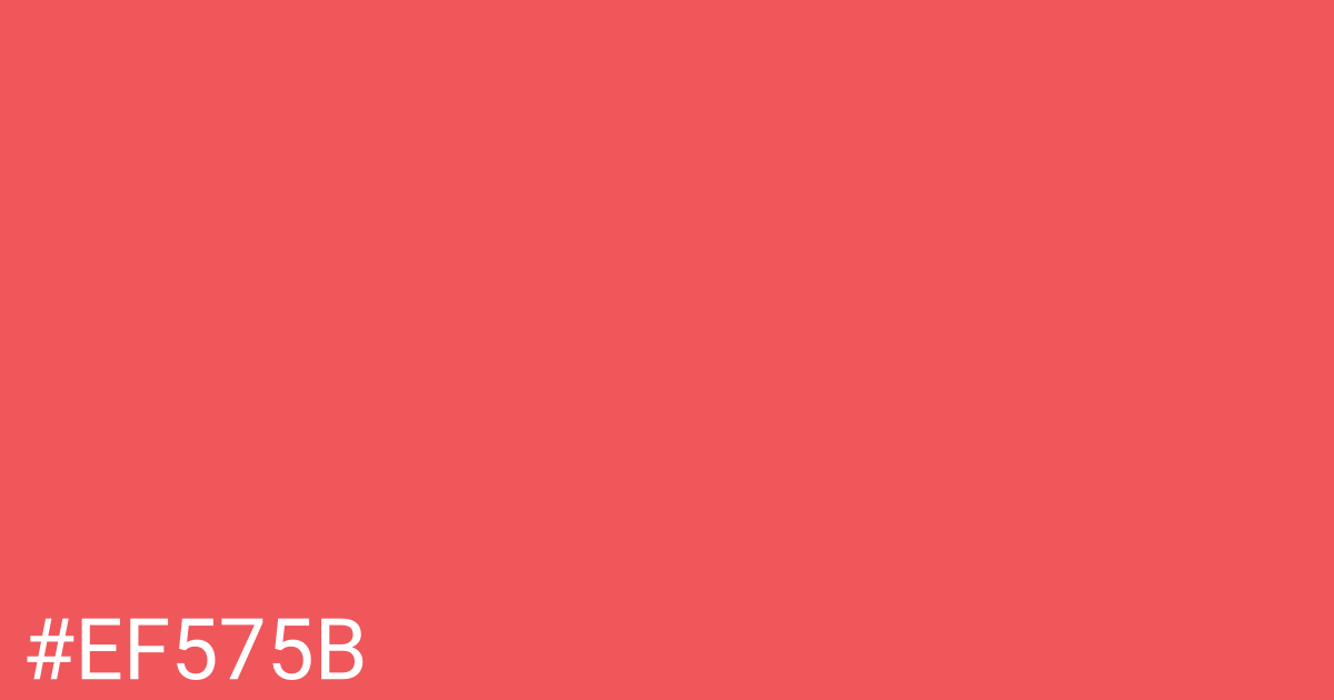 Hex color #ef575b graphic