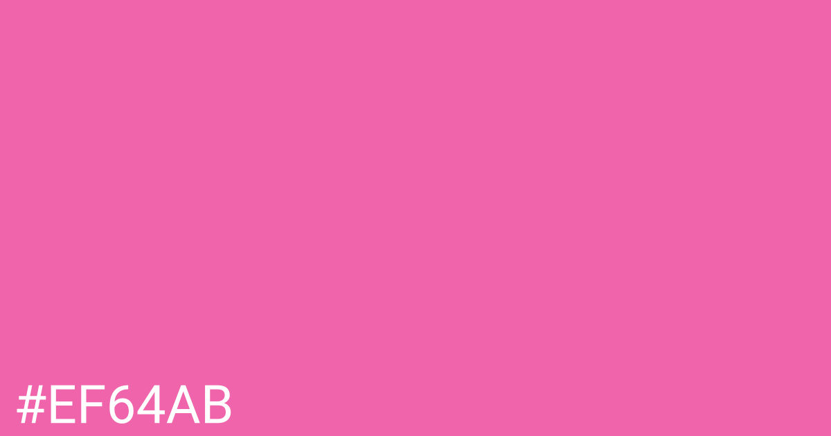Hex color #ef64ab graphic