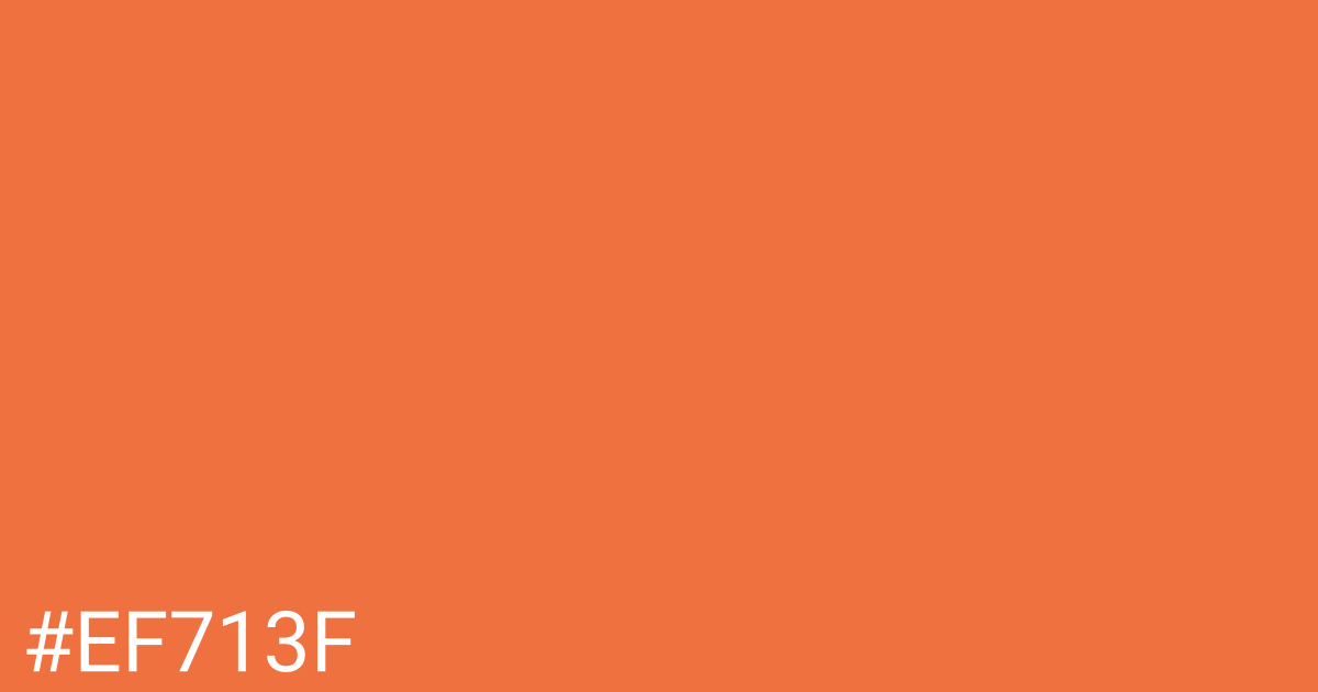 Hex color #ef713f graphic