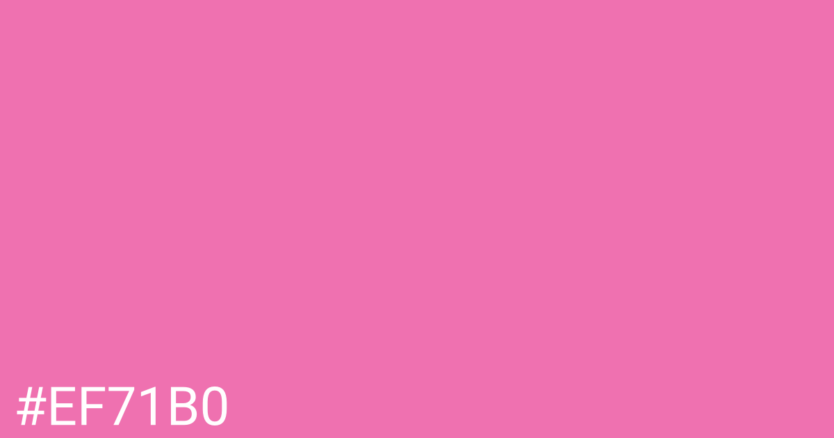 Hex color #ef71b0 graphic
