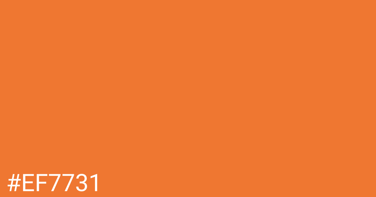 Hex color #ef7731 graphic