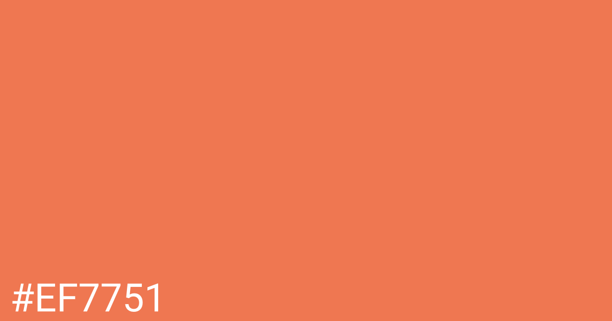 Hex color #ef7751 graphic