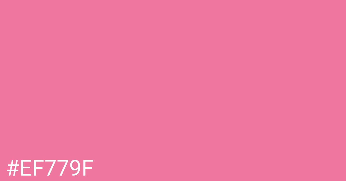 Hex color #ef779f graphic