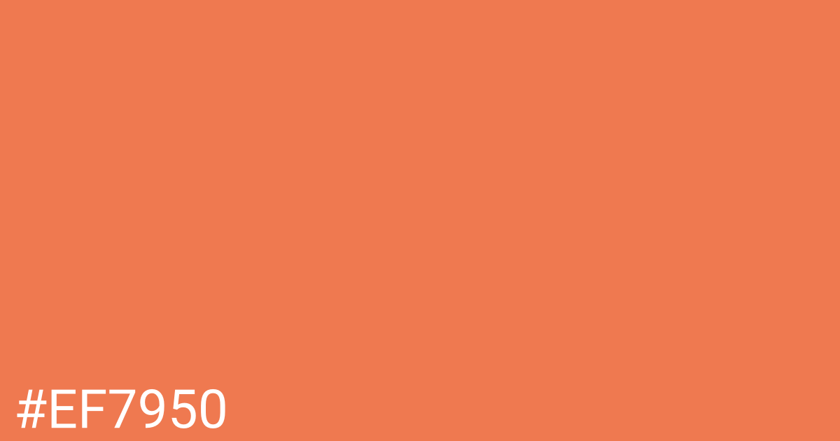Hex color #ef7950 graphic