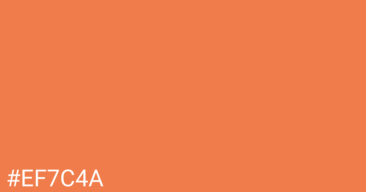 Hex color #ef7c4a graphic