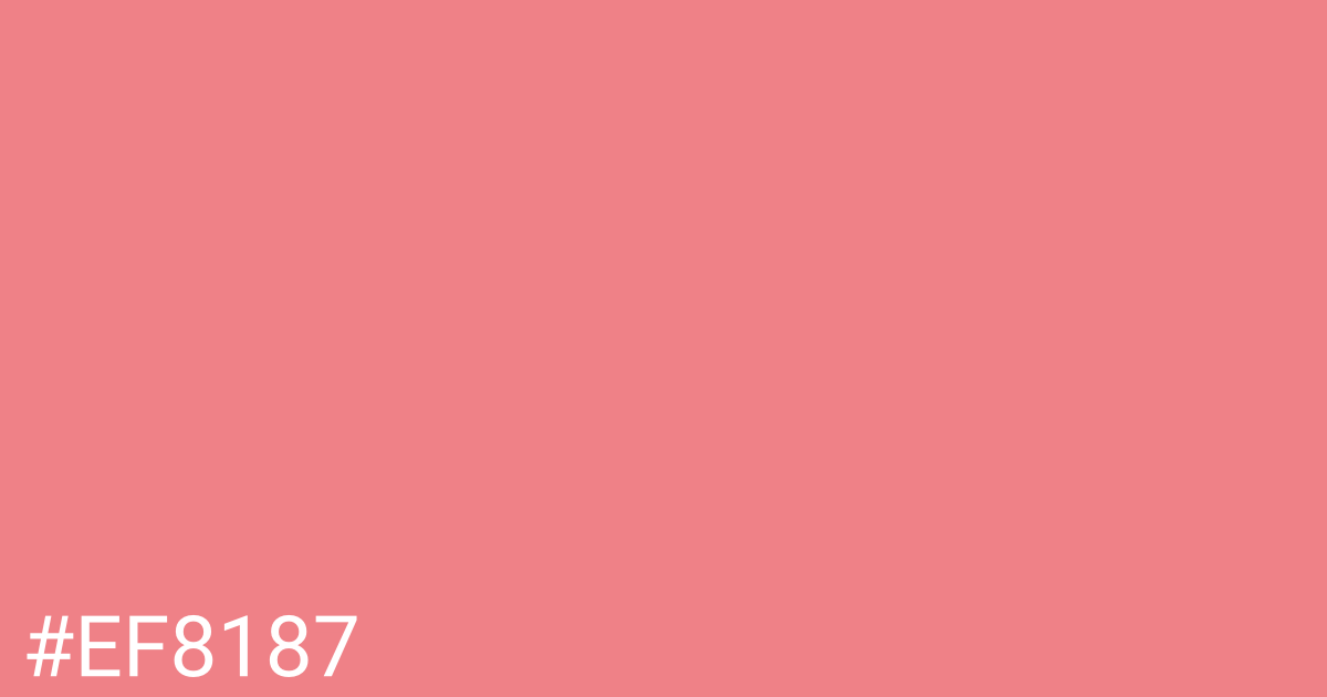 Hex color #ef8187 graphic