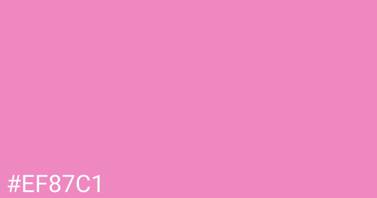 Hex color #ef87c1 graphic