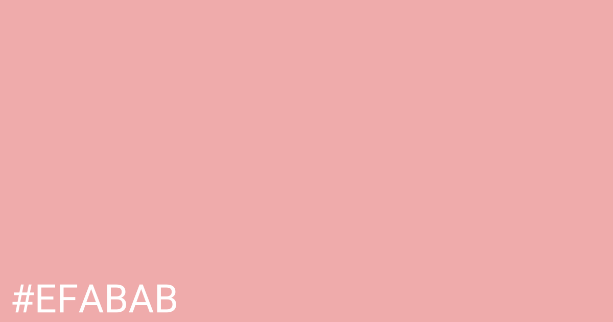 Hex color #efabab graphic