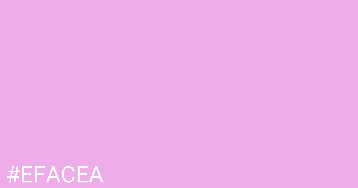 Hex color #efacea graphic