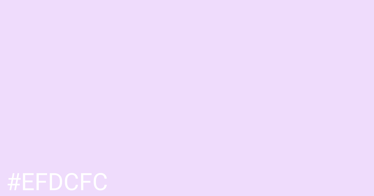 Hex color #efdcfc graphic