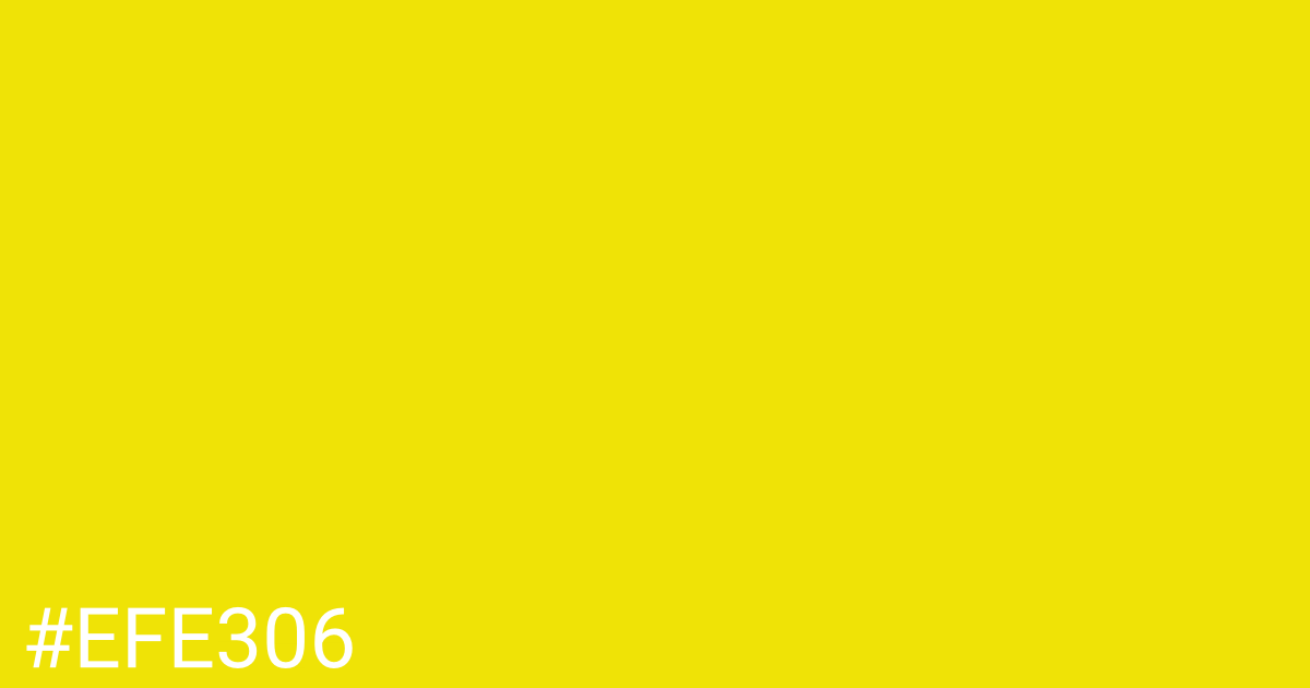 Hex color #efe306 graphic