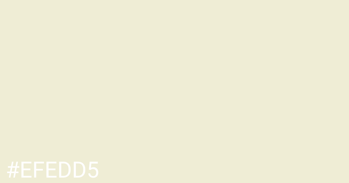 Hex color #efedd5 graphic