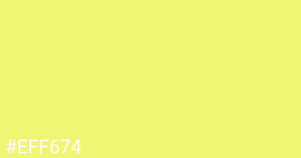 Hex color #eff674 graphic