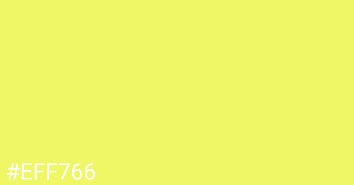 Hex color #eff766 graphic