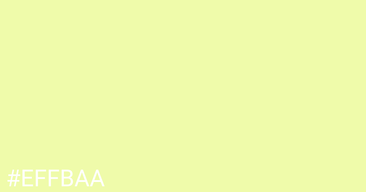 Hex color #effbaa graphic