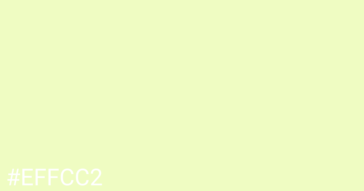Hex color #effcc2 graphic