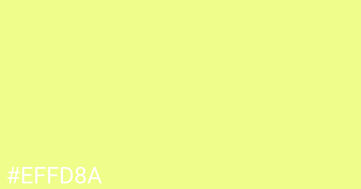 Hex color #effd8a graphic