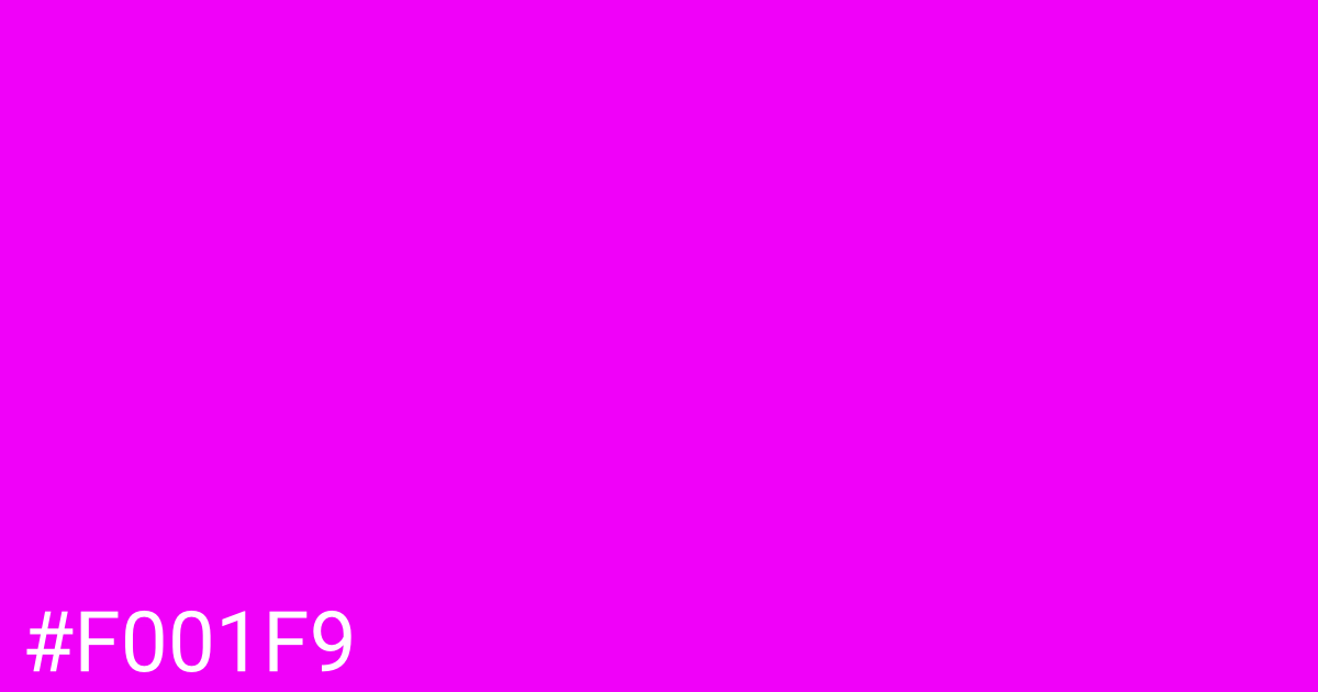 Hex color #f001f9 graphic