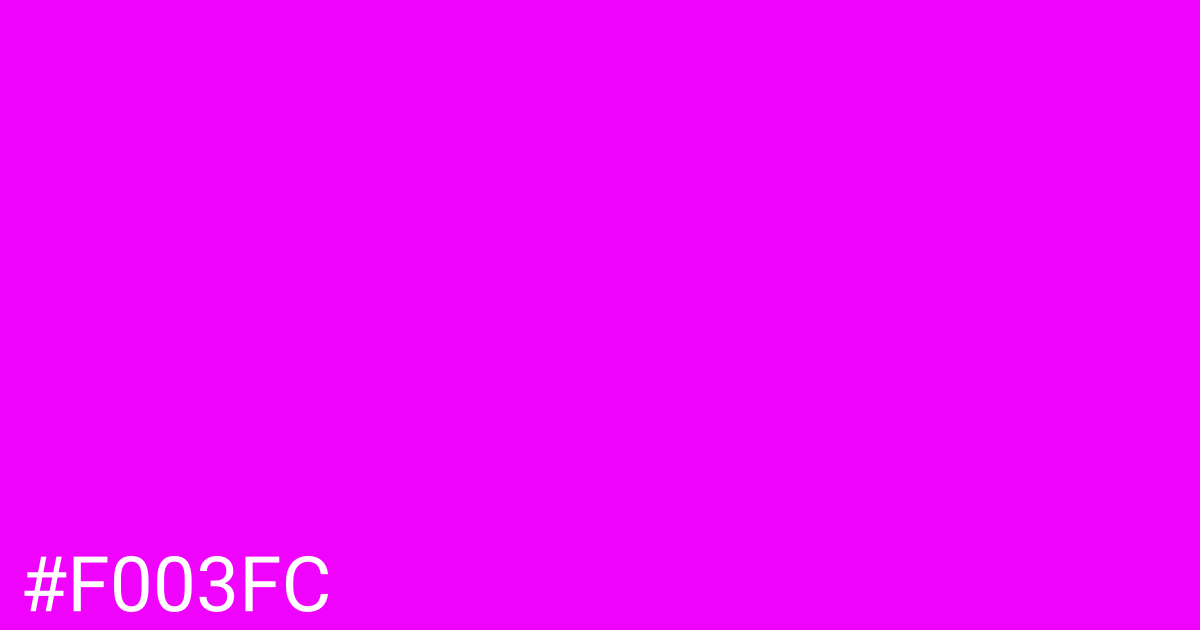 Hex color #f003fc graphic