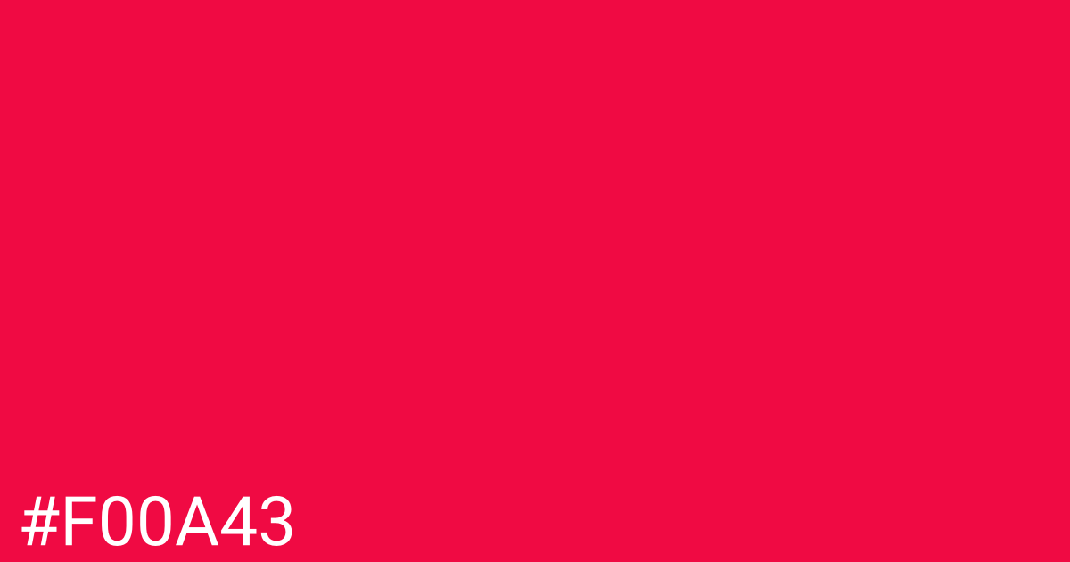 Hex color #f00a43 graphic