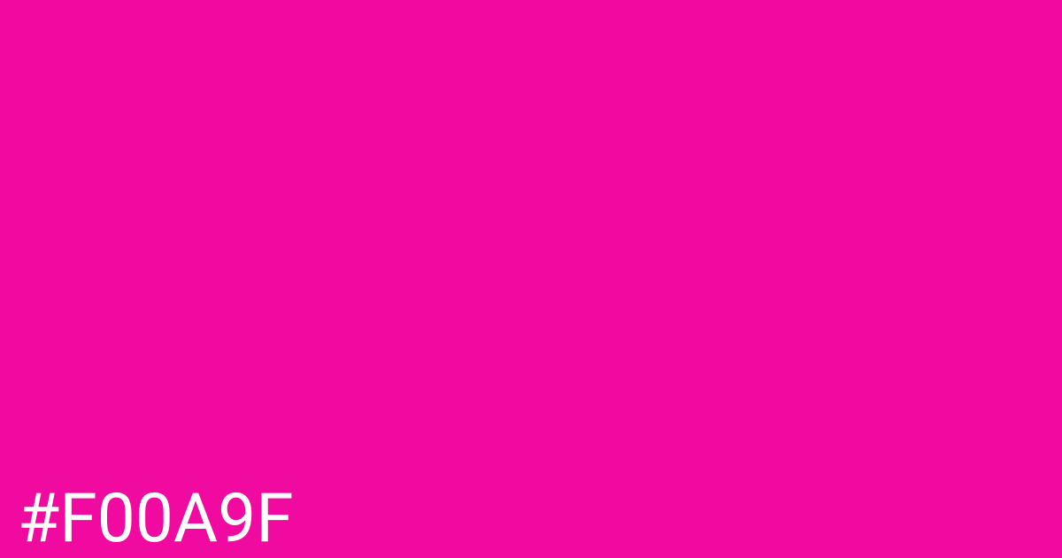 Hex color #f00a9f graphic