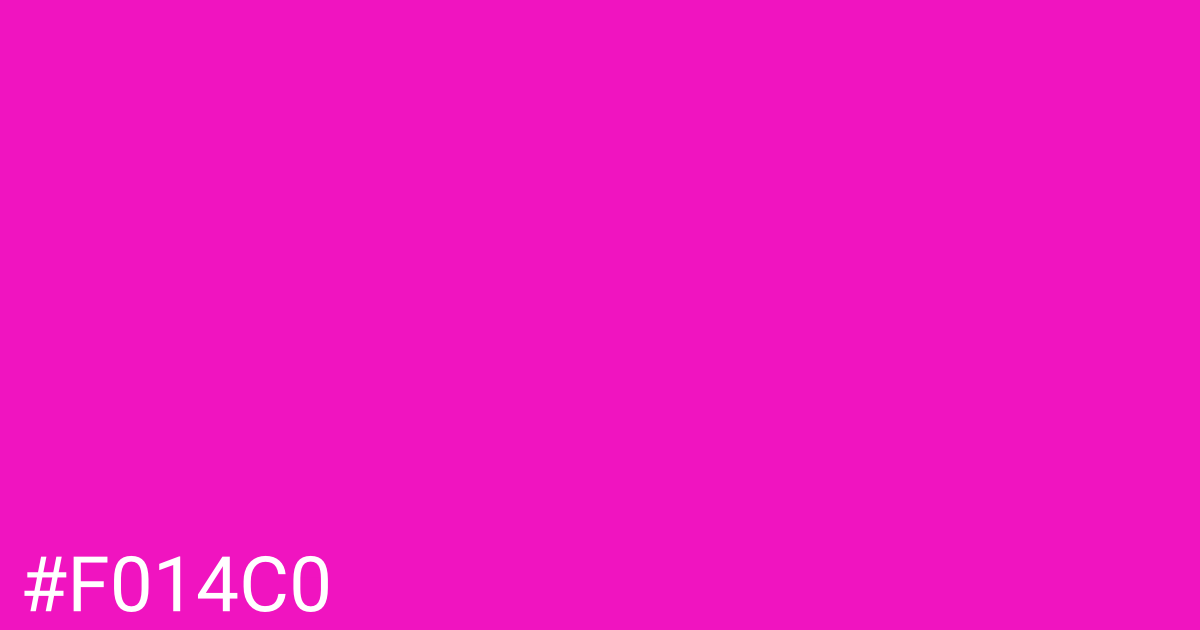 Hex color #f014c0 graphic