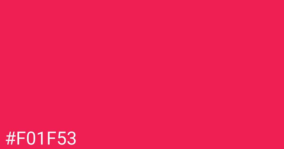 Hex color #f01f53 graphic