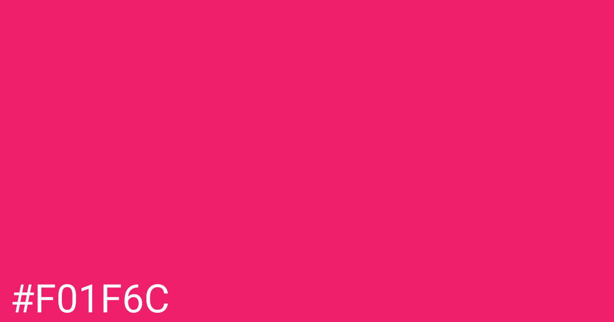 Hex color #f01f6c graphic