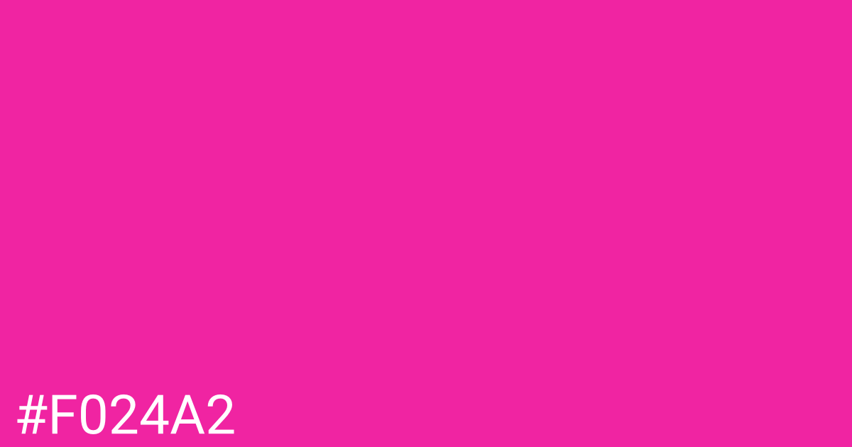 Hex color #f024a2 graphic