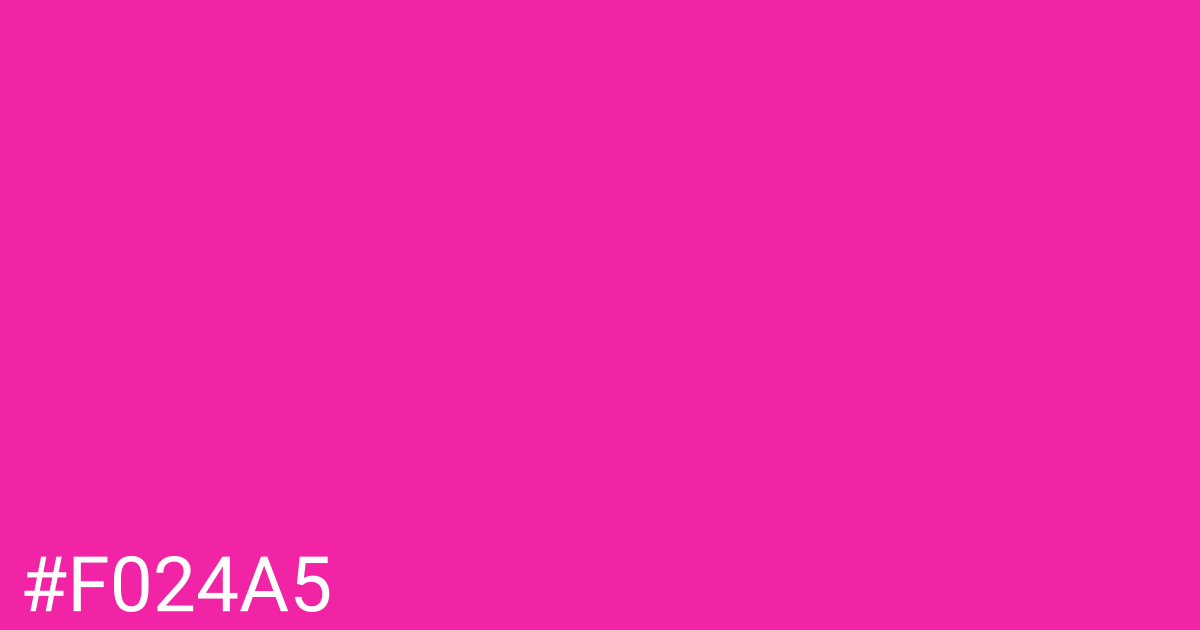 Hex color #f024a5 graphic