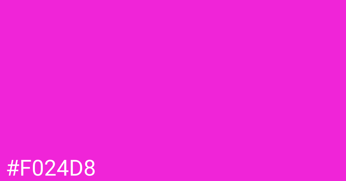 Hex color #f024d8 graphic