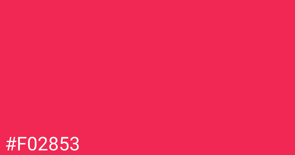 Hex color #f02853 graphic