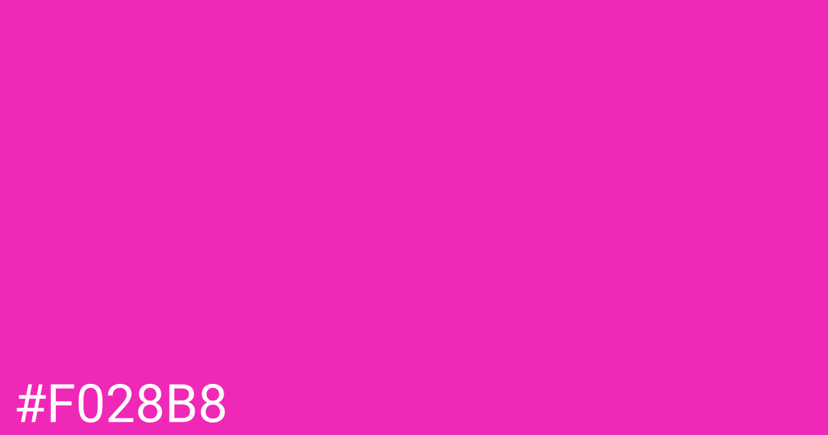 Hex color #f028b8 graphic