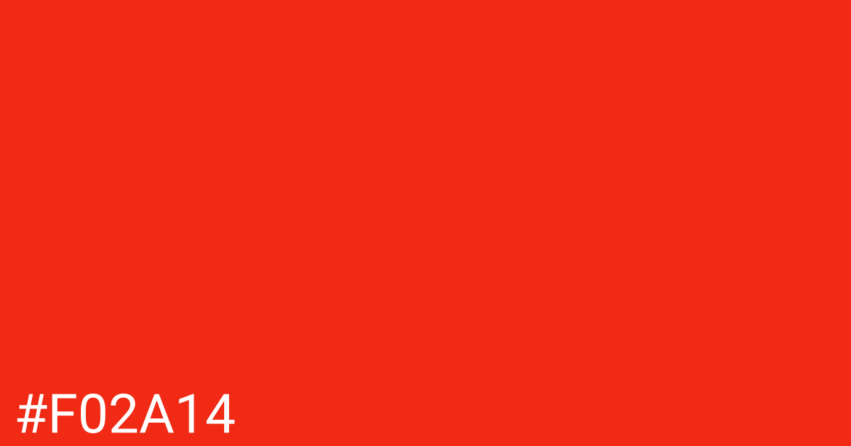 Hex color #f02a14 graphic