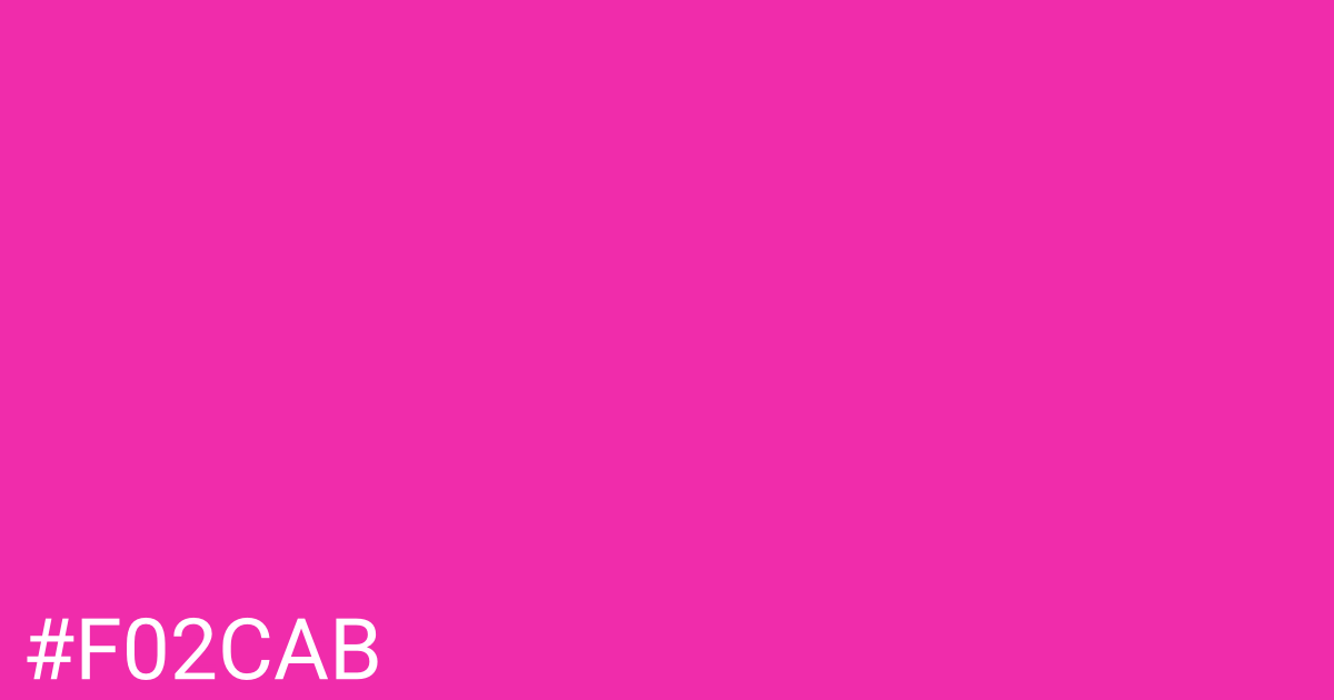 Hex color #f02cab graphic