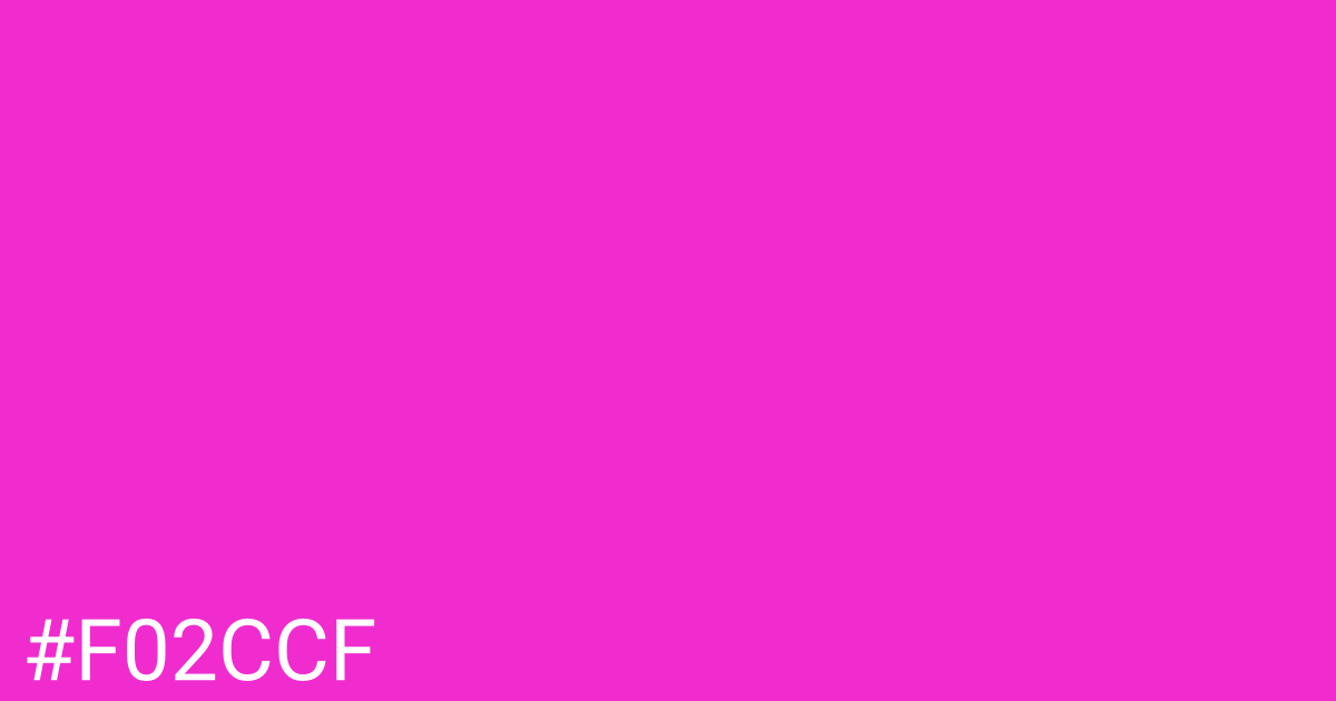 Hex color #f02ccf graphic