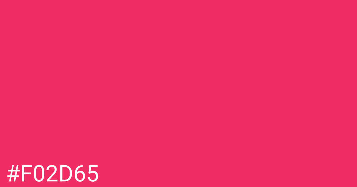 Hex color #f02d65 graphic