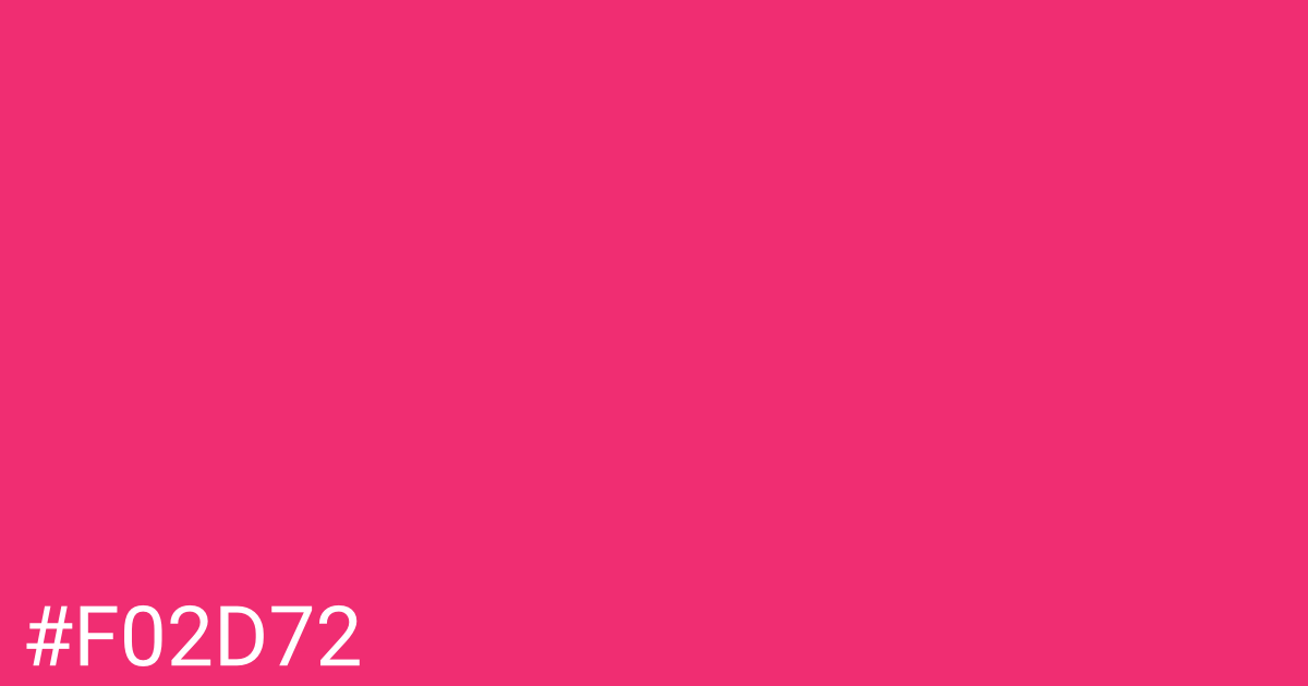 Hex color #f02d72 graphic