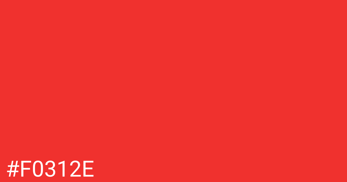Hex color #f0312e graphic