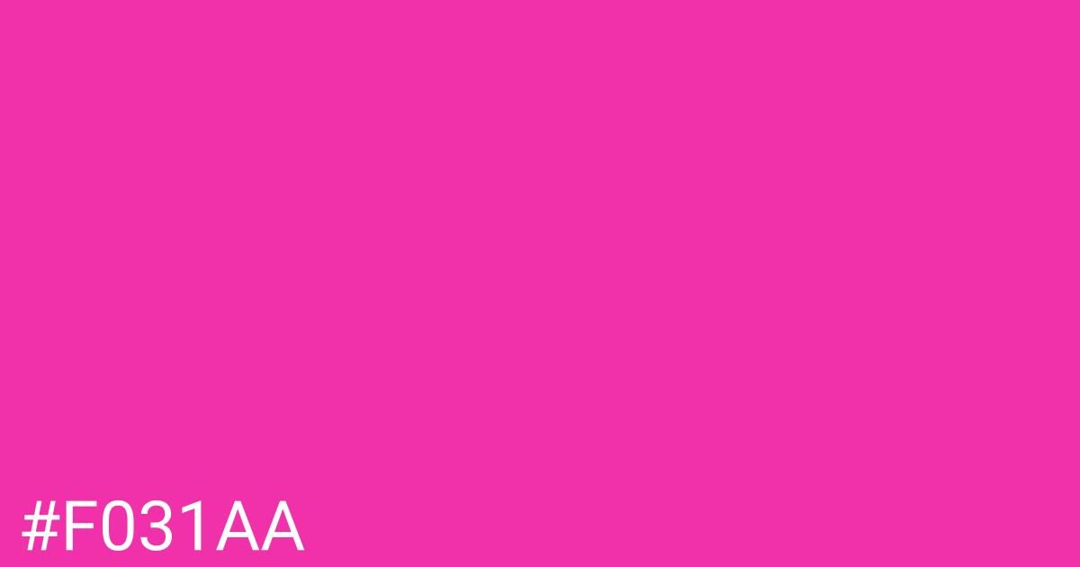 Hex color #f031aa graphic