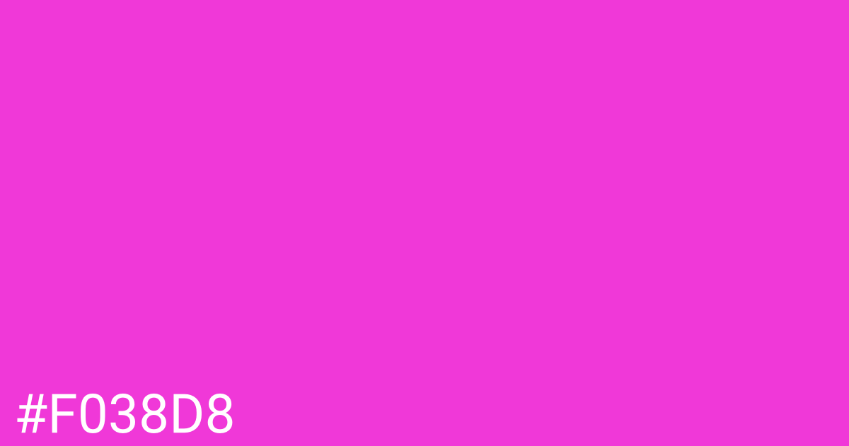 Hex color #f038d8 graphic